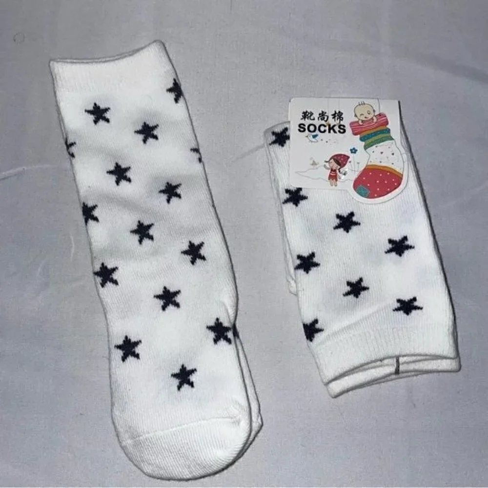 Star Print Toddler Socks Knee High Stars All over Print Casual High Boot Socks